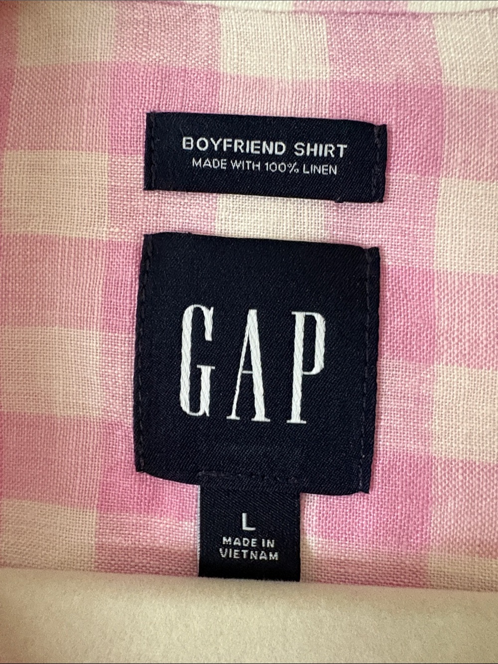 GAP Pink & White Gingham Button-Down Shirt - Picture 2 of 11